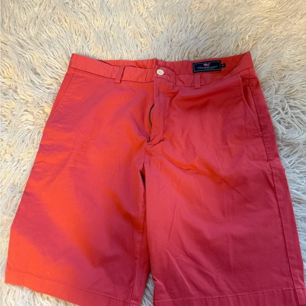 Vineyard Vines Red Flat Front Shorts